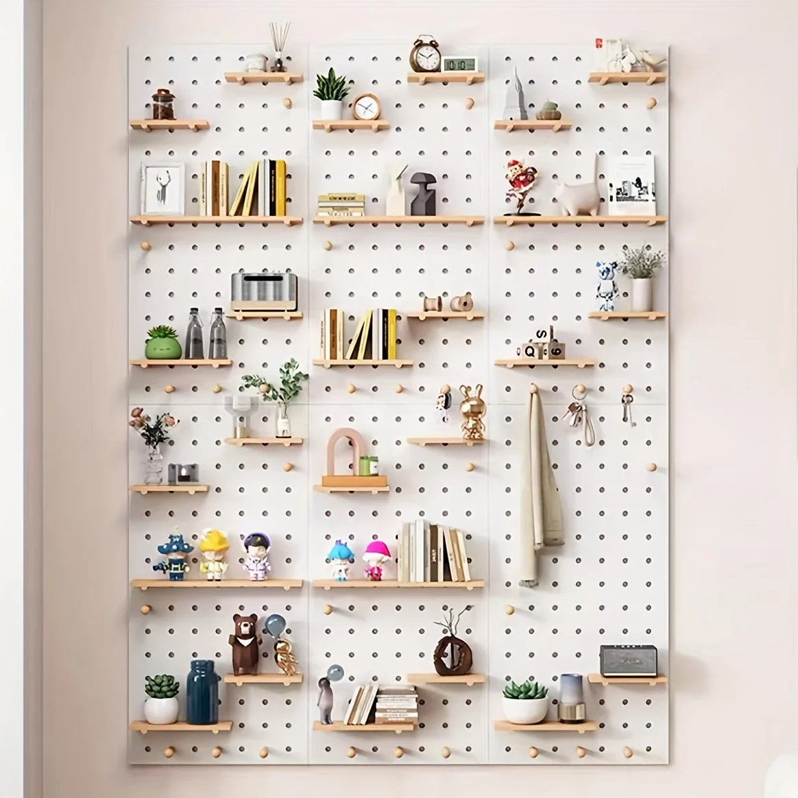 Solid Wood Hole Board Entryway Entrance Wall Shelves Hanging Board Hooks Additions Partition Wall Display Organizers
Solid Wood Hole Board Entryway Entrance Wall Shelves Hanging Board Hooks Additions Partition Wall Display Organizers