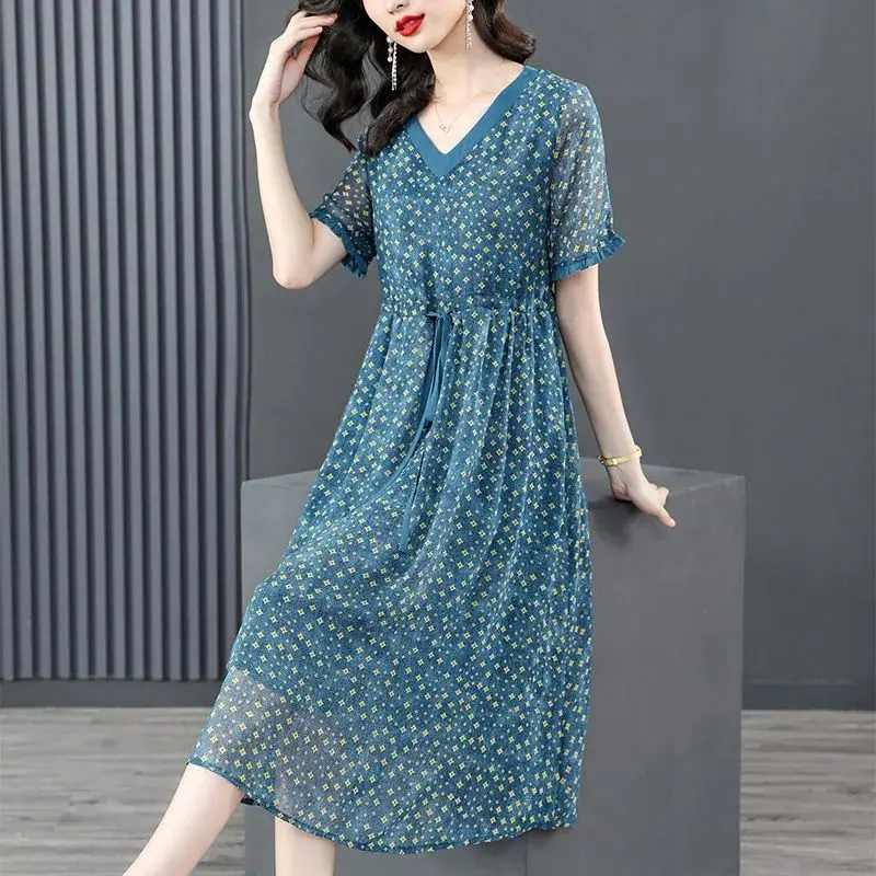 Spring/Summer Women's Dress Casual Short Sleeved Flower Print V-neck Women's Bohemian Beach Party Long Dress Mujer Tank Top L65
Spring/Summer Women's Dress Casual Short Sleeved Flower Print V-neck Women's Bohemian Beach Party Long Dress Mujer Tank Top L65