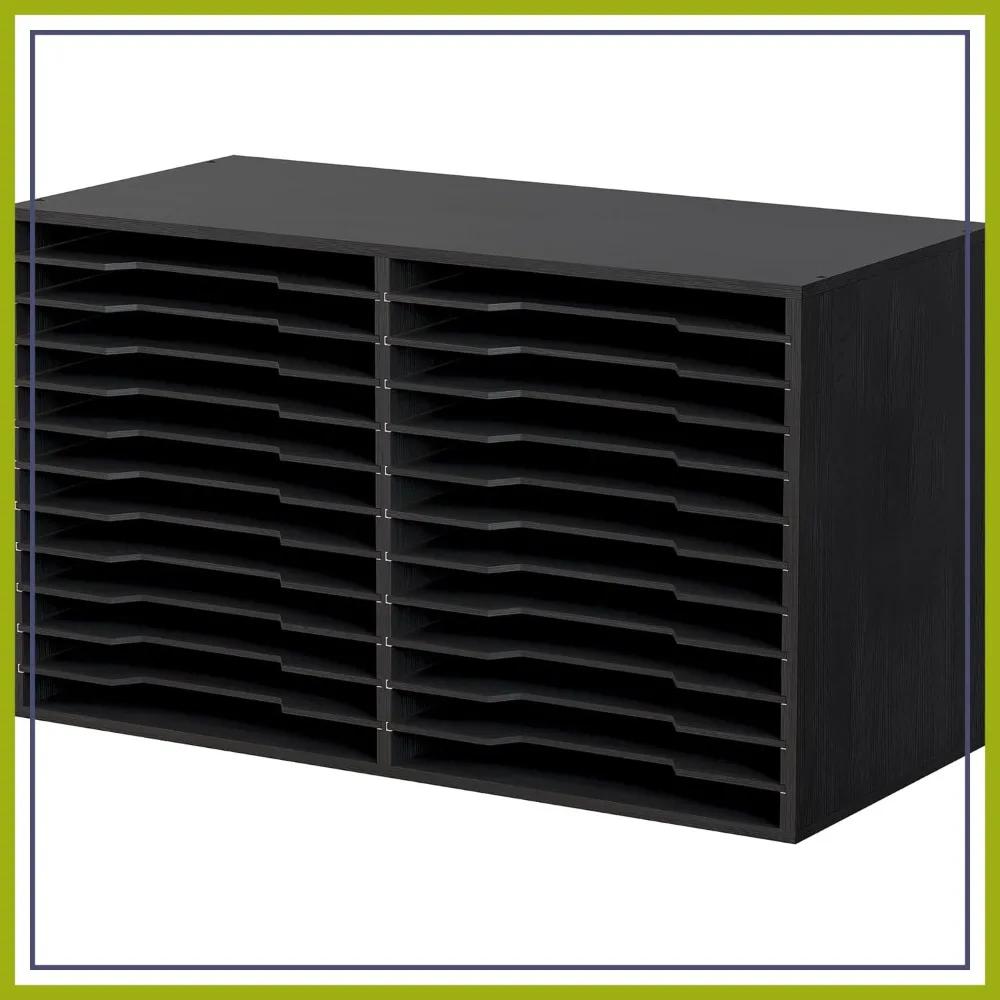 24 Slot Adjustable File Sorter for 12x12 Paper Storage, Desk Shelf for Office Classroom, Black
24 Slot Adjustable File Sorter for 12x12 Paper Storage, Desk Shelf for Office Classroom, Black