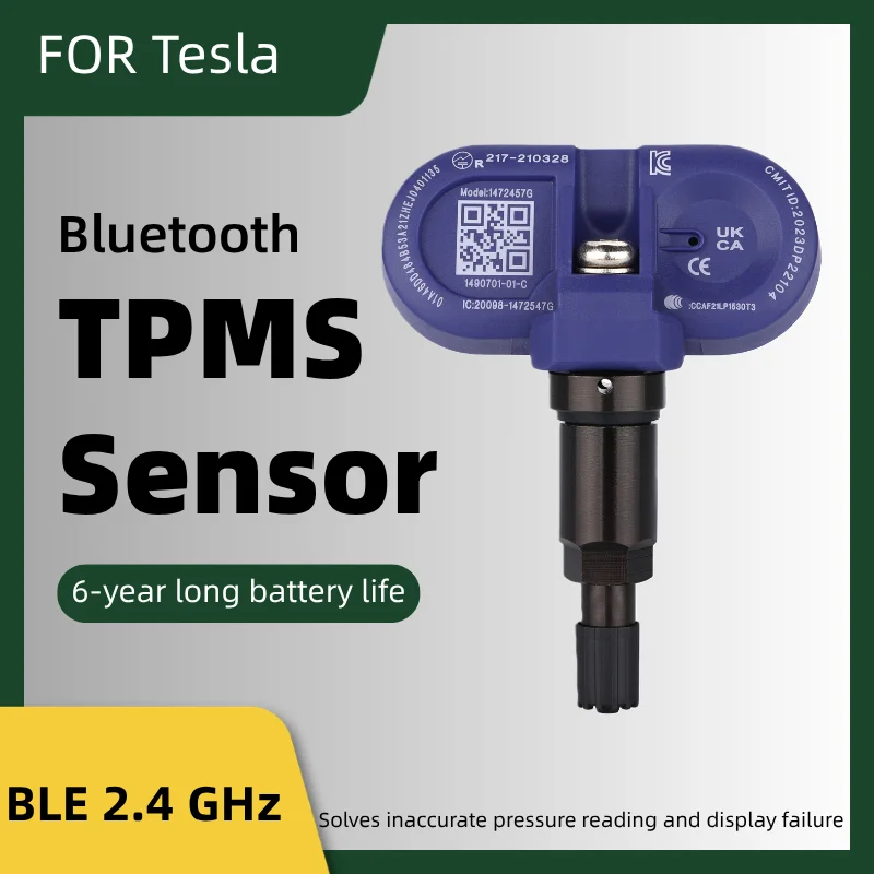 Bluetooth TPMS Sensor 1472547G 149070101D 149070101E Tire Air Pressure Sensor for Tesla Model 3/Model Y/Model X/Model S
Bluetooth TPMS Sensor 1472547G 149070101D 149070101E Tire Air Pressure Sensor for Tesla Model 3/Model Y/Model X/Model S