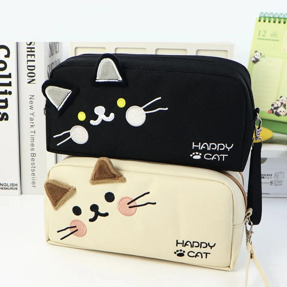 Large Capacity Cute Cat Pencil Bag Storage Bag High Beauty Cat Pattern Stationery Bag Multifunctional Bear Canvas Pencil Case
Large Capacity Cute Cat Pencil Bag Storage Bag High Beauty Cat Pattern Stationery Bag Multifunctional Bear Canvas Pencil Case
