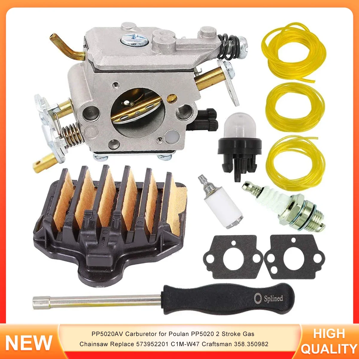 PP5020AV Carburetor for Poulan PP5020 2 Stroke Gas Chainsaw Replace 573952201 C1M-W47 Craftsman 358.350982
PP5020AV Carburetor for Poulan PP5020 2 Stroke Gas Chainsaw Replace 573952201 C1M-W47 Craftsman 358.350982