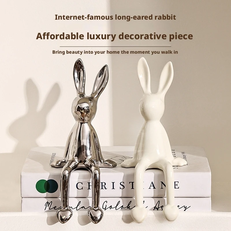Aesthetic Rabbit Figurine, Light Luxury Sofa & TV Cabinet Decor, Creative Long Ear Bunny Ornament for Housewarming Gift
Aesthetic Rabbit Figurine, Light Luxury Sofa & TV Cabinet Decor, Creative Long Ear Bunny Ornament for Housewarming Gift