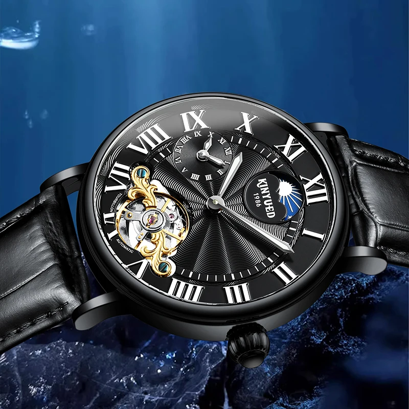 KINYUED full yautomatic mechanical watch waterproof men's watch multifunctional mechanical watch double-sided hollow J131-3
KINYUED full yautomatic mechanical watch waterproof men's watch multifunctional mechanical watch double-sided hollow J131-3