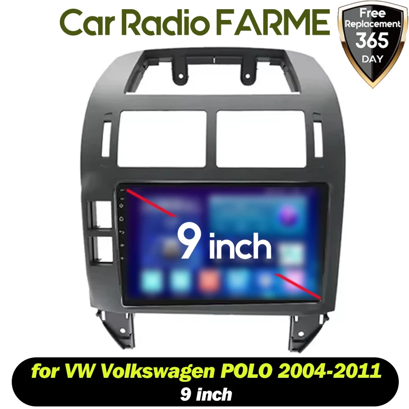 Рамка автомобильного радио для VW Volkswagen POLO 2004-2011, комплект крепления на приборную панель 2 Din, 9-дюймовый DVD GPS, авто пластиковая панель, автомобильные аксессуары
Рамка автомобильного радио для VW Volkswagen POLO 2004-2011, комплект крепления на приборную панель 2 Din, 9-дюймовый DVD GPS, авто пластиковая панель, автомобильные аксессуары