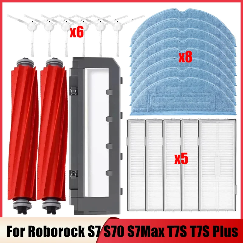 For (Roborock S7 S70 S7Max T7S T7S Plus) Main Brush Edge Brush Hepa Filter Mop Pad Spare Parts Vacuum Cleaner Accessories
For (Roborock S7 S70 S7Max T7S T7S Plus) Main Brush Edge Brush Hepa Filter Mop Pad Spare Parts Vacuum Cleaner Accessories