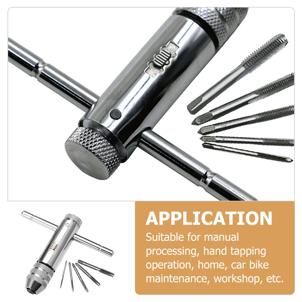 1Set Heavy Duty T-Handle Tap Wrench Fine Workmanship for Home Car Bike Repair Comfortable Grip Single Hand Operation Steel
1Set Heavy Duty T-Handle Tap Wrench Fine Workmanship for Home Car Bike Repair Comfortable Grip Single Hand Operation Steel