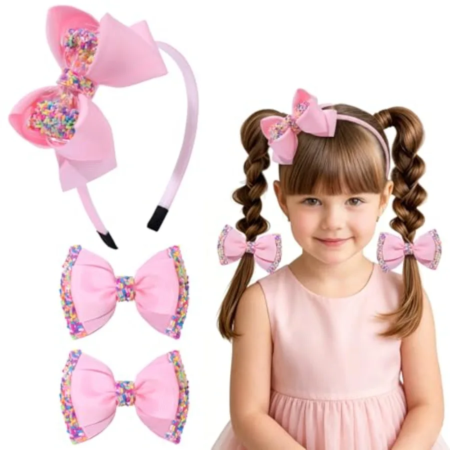 1 PCS Bow Headbands for Girls with 2 PCS Hair Bow Clips Candy Tulle Hairbands Girls Hair Accessories for Birthday, Party, Proms
1 PCS Bow Headbands for Girls with 2 PCS Hair Bow Clips Candy Tulle Hairbands Girls Hair Accessories for Birthday, Party, Proms