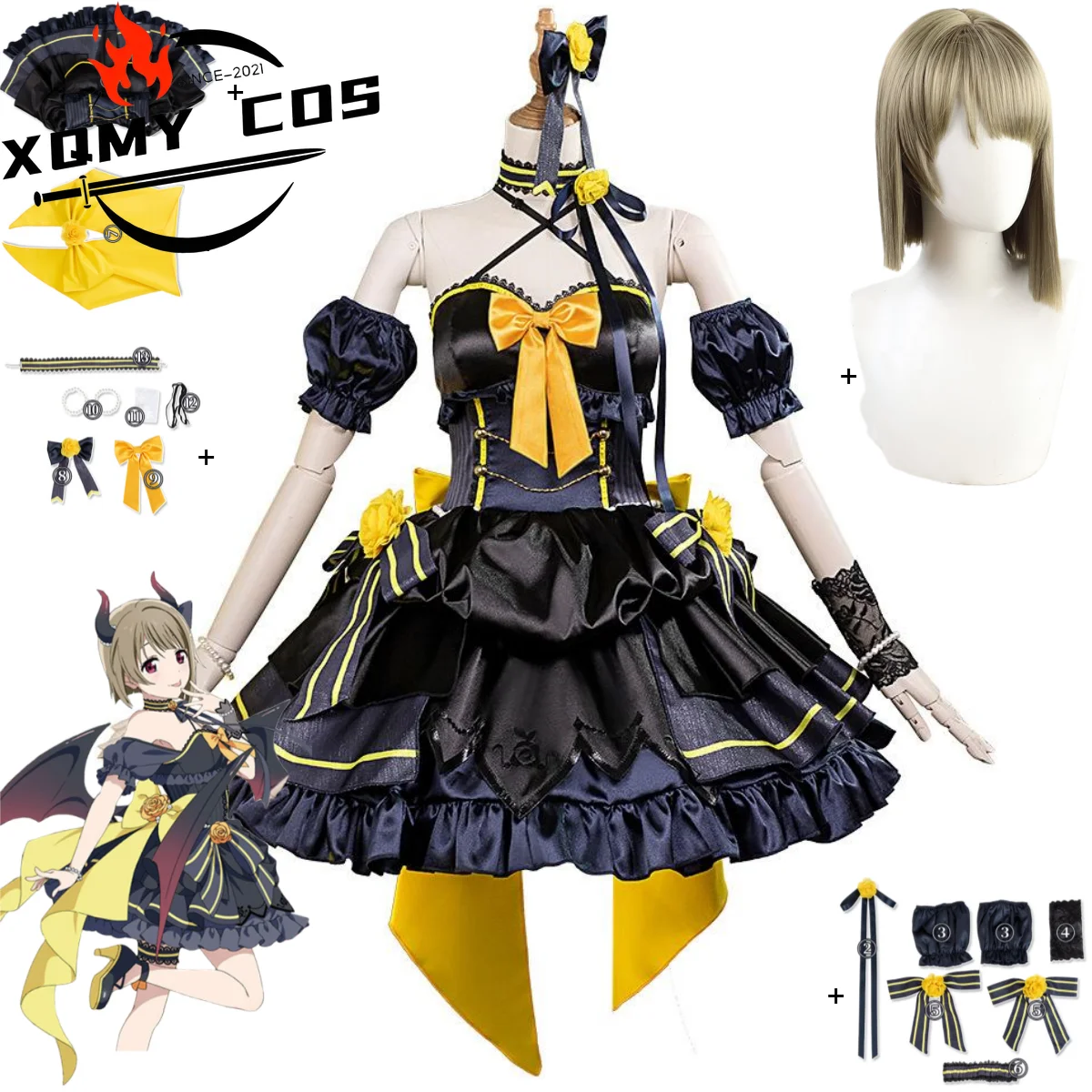 XqAnime LoveLive! Nijigasaki High School Idol Club Nakasu Kasumi Косплей Костюм Демон Группа Лолита Платье Парик Женщина Сексуальная Вечеринка S
XqAnime LoveLive! Nijigasaki High School Idol Club Nakasu Kasumi Косплей Костюм Демон Группа Лолита Платье Парик Женщина Сексуальная Вечеринка S