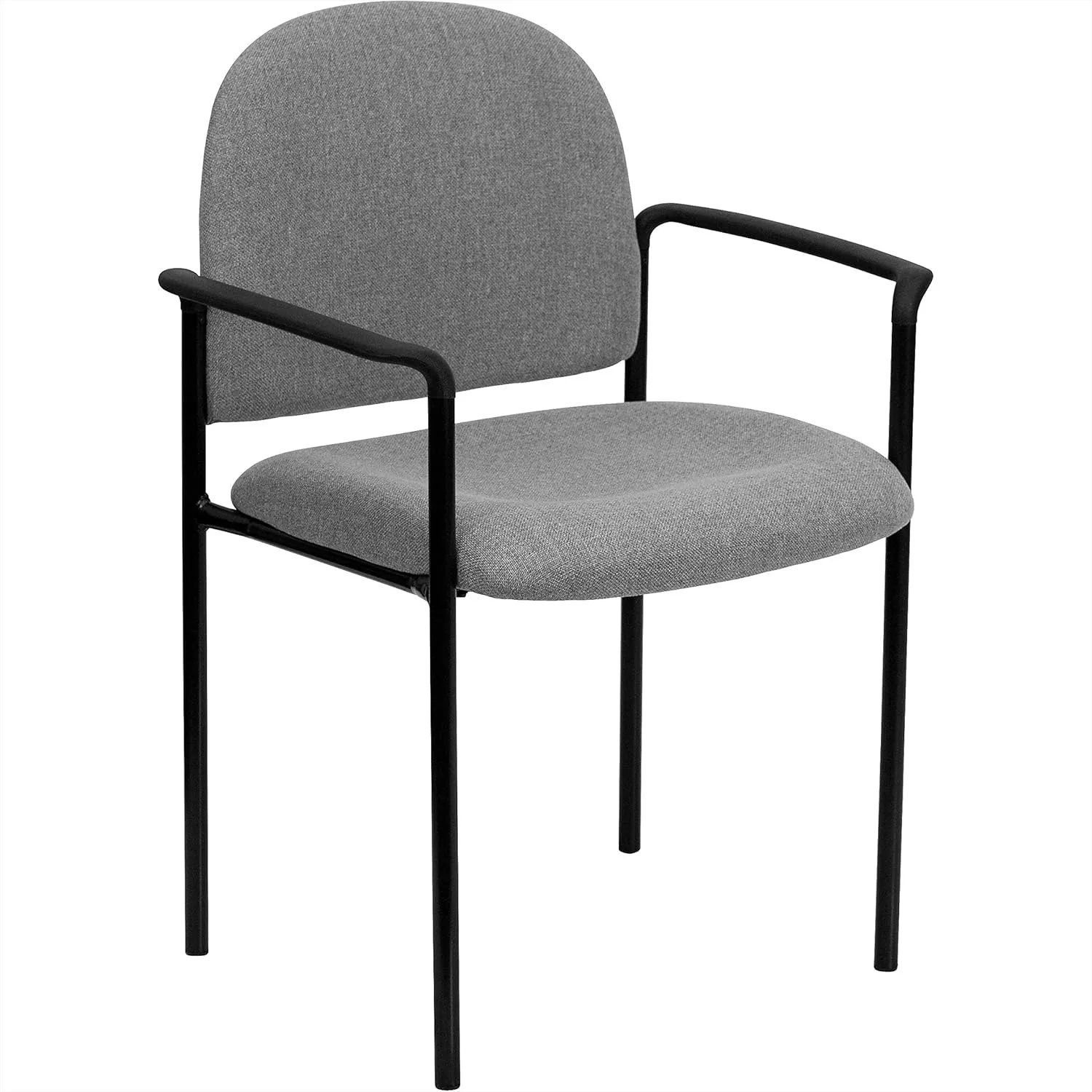 Stackable Side Reception Chair with Arms, Gray Fabric, Heavy Duty Steel Frame, Comfortable Contoured Cushions
Stackable Side Reception Chair with Arms, Gray Fabric, Heavy Duty Steel Frame, Comfortable Contoured Cushions