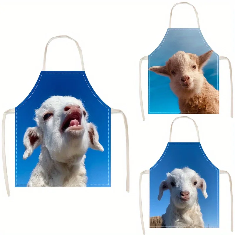 Funny Goat Face Apron Cute Animal Print Kitchen Apron For Goat Lovers Unique Gift For Men Women Cooking Baking Farm Theme Linen
Funny Goat Face Apron Cute Animal Print Kitchen Apron For Goat Lovers Unique Gift For Men Women Cooking Baking Farm Theme Linen