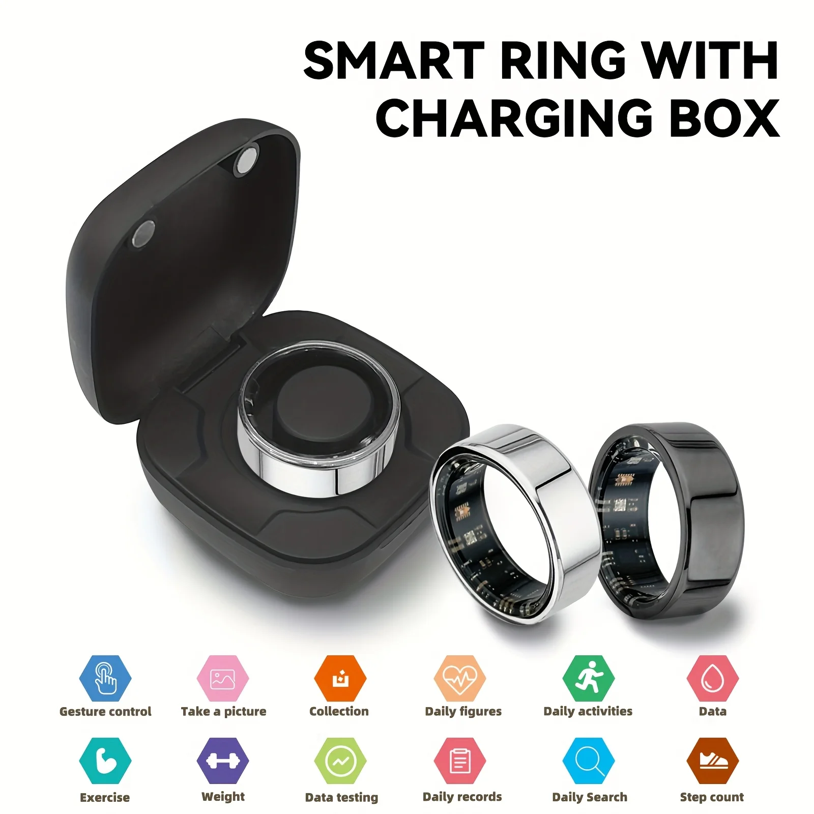2026 Upgraded Smart Ring - Real-Time Health Monitoring, Steps, Distance, Exercise and Fitness, Sleep, Charging Case,Technological Fashion, Multiple Scenarios, Ideal Thanksgiving/Valentine'S Day/Christmas/New Year Gifts
2026 Upgraded Smart Ring - Real-Time Health Monitoring, Steps, Distance, Exercise and Fitness, Sleep, Charging Case,Technological Fashion, Multiple Scenarios, Ideal Thanksgiving/Valentine'S Day/Christmas/New Year Gifts