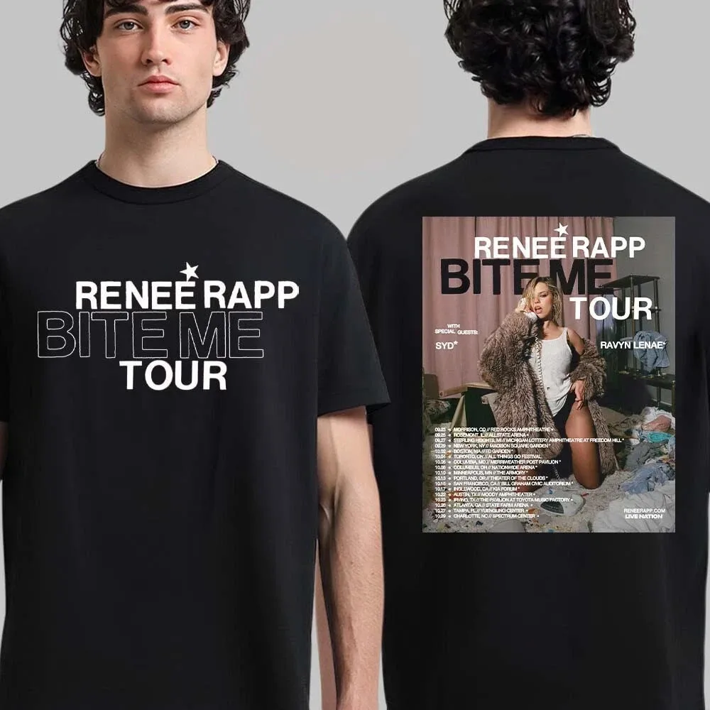 Renee Rapp Bite Me Tour 2025 Schedule Tour Dates Two Sided 100% Cotton T-Shirt
Renee Rapp Bite Me Tour 2025 Schedule Tour Dates Two Sided 100% Cotton T-Shirt