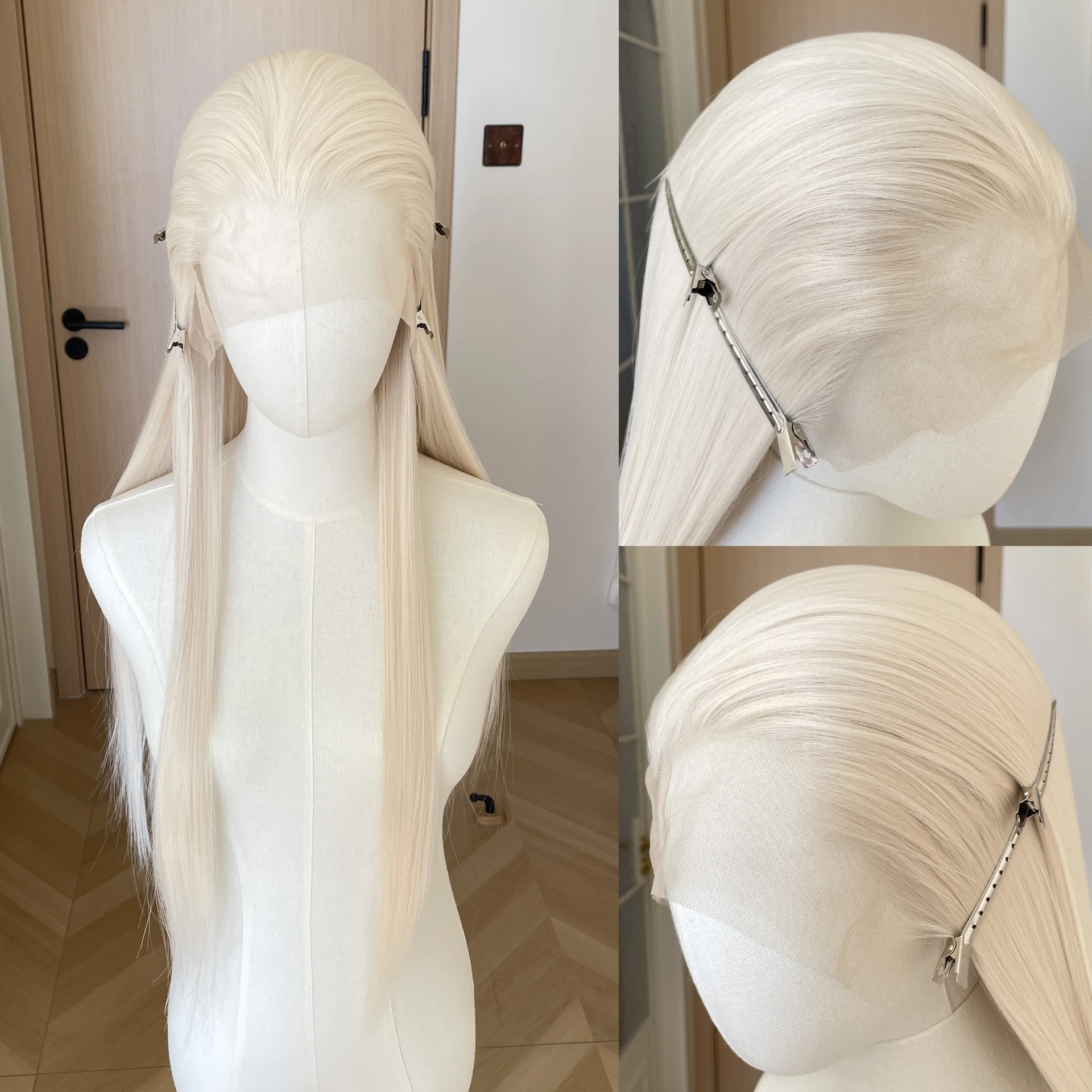 Widow‘s Peak Platinum Blonde 13x4 Synthetic Lace Front Wigs for Women Elf Cosplay 26 Inch Long Straight Glueless Wigs Natural
Widow‘s Peak Platinum Blonde 13x4 Synthetic Lace Front Wigs for Women Elf Cosplay 26 Inch Long Straight Glueless Wigs Natural