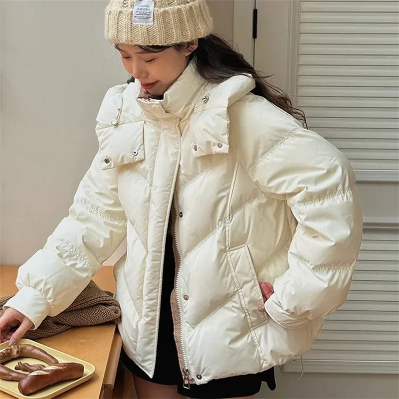 Women's Down Cotton Jacket 2025 New Hooded Fashion High-Quality Ladies Parkas Jackets Winter Female Short Outwear
Women's Down Cotton Jacket 2025 New Hooded Fashion High-Quality Ladies Parkas Jackets Winter Female Short Outwear