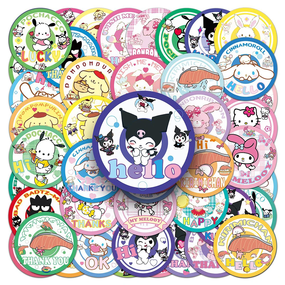 10/30/50pcs Kawaii Sanrio Badge Cartoon Stickers Cute Hello Kitty Pompompurin Anime Decals Waterproof Kids Reward Sticker Toys
10/30/50pcs Kawaii Sanrio Badge Cartoon Stickers Cute Hello Kitty Pompompurin Anime Decals Waterproof Kids Reward Sticker Toys