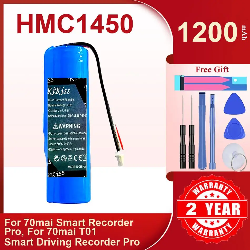 Перезаряжаемая умная батарея для видеорегистратора HMC1450 для 70mai Smart Recorder Pro, для 70mai T01 Smart Driving Recorder Pro
Перезаряжаемая умная батарея для видеорегистратора HMC1450 для 70mai Smart Recorder Pro, для 70mai T01 Smart Driving Recorder Pro