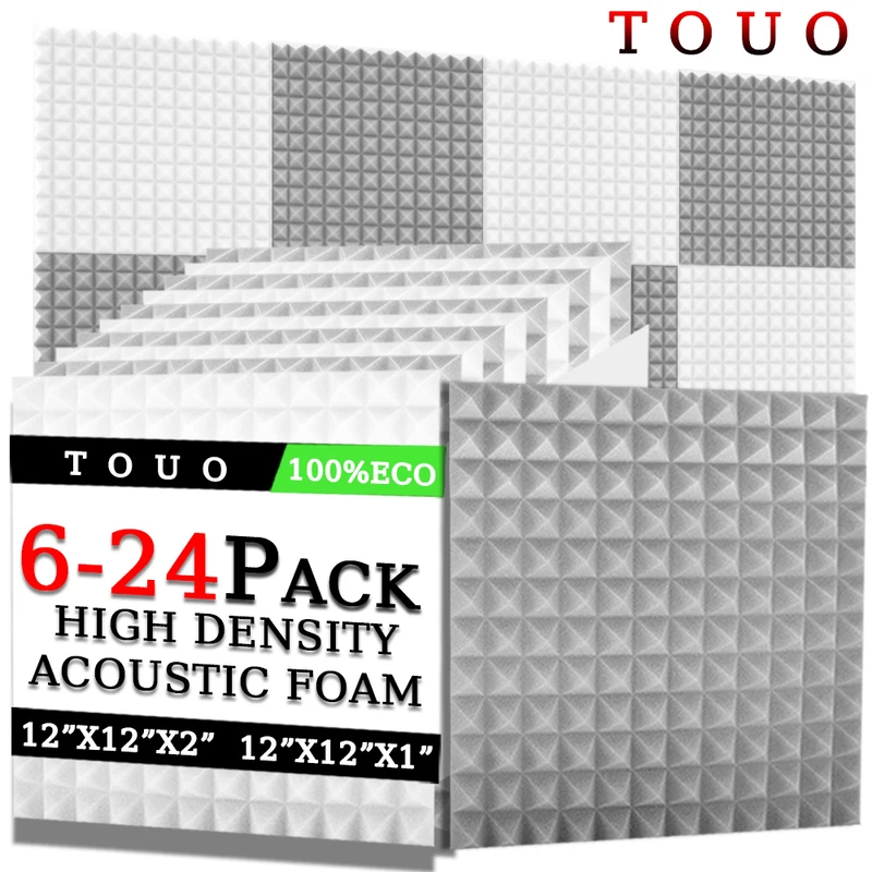 TOUO 6/12/24 Pcs Acoustic Foam Studio Sound Foam High Density SoTOund Absorbing Material Wall Soundproofing Room Home Decoration
TOUO 6/12/24 Pcs Acoustic Foam Studio Sound Foam High Density SoTOund Absorbing Material Wall Soundproofing Room Home Decoration