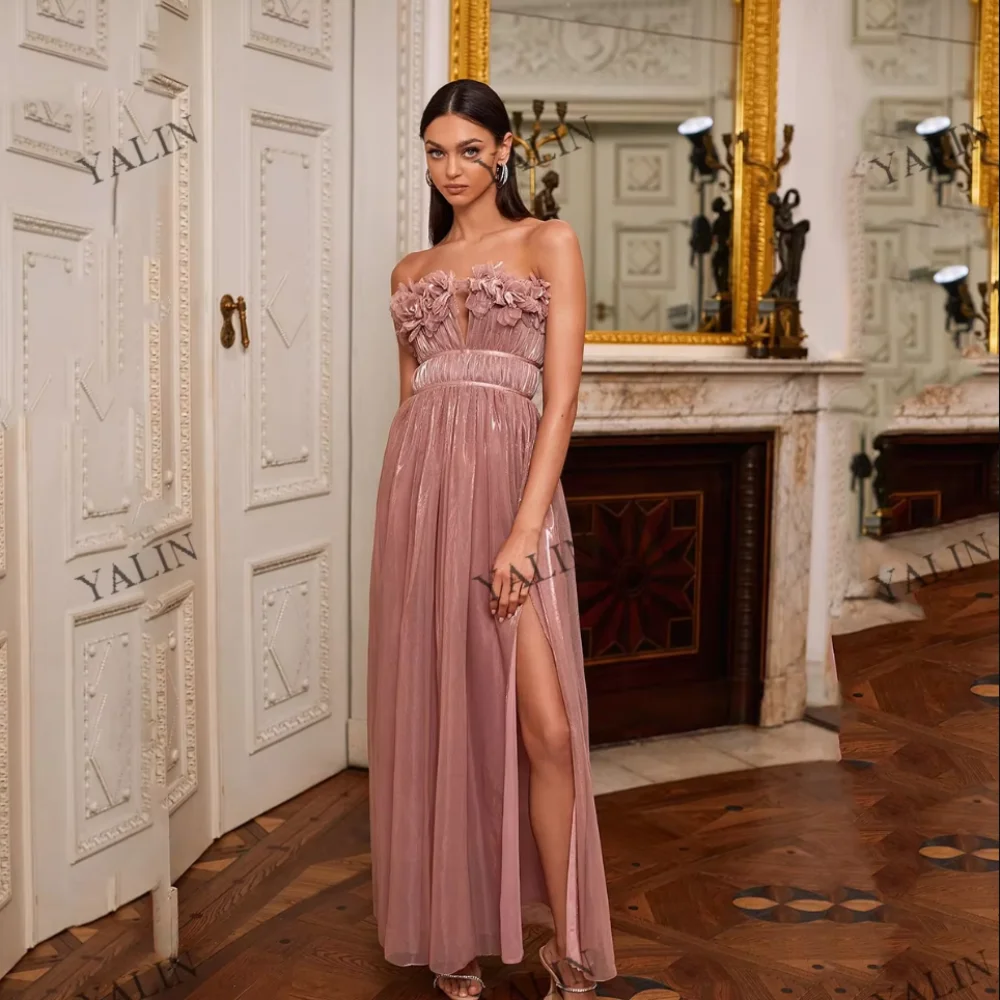 Customized New Pink Organza Homecoming Dresses Ankle Length 3D Flowers Strapless Porm Dress Long Lace-Up Special Occasion Gowns
Customized New Pink Organza Homecoming Dresses Ankle Length 3D Flowers Strapless Porm Dress Long Lace-Up Special Occasion Gowns