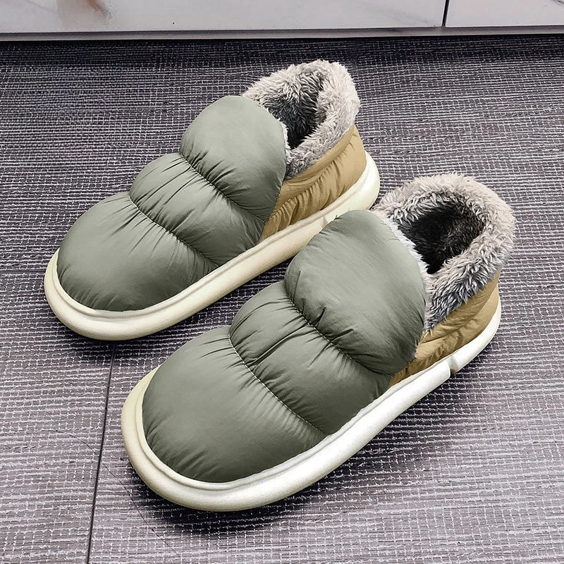 Fluffy Winter Cotton Slippers Couples' Waterproof FleeceLined Warm Indoor Outdoor AntiSlip Cuddly Shoes for Men
Fluffy Winter Cotton Slippers Couples' Waterproof FleeceLined Warm Indoor Outdoor AntiSlip Cuddly Shoes for Men