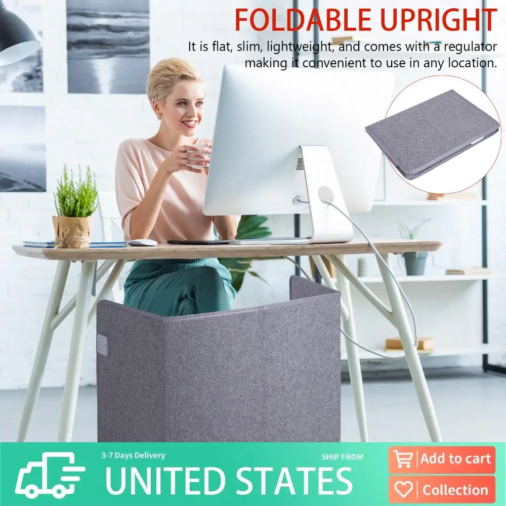 Under Desk Heater Quiet Floor Mat Portable Space Heaters Indoor Foot Warmer with Thermostat & Timer for Home Bedroom Office
Under Desk Heater Quiet Floor Mat Portable Space Heaters Indoor Foot Warmer with Thermostat & Timer for Home Bedroom Office