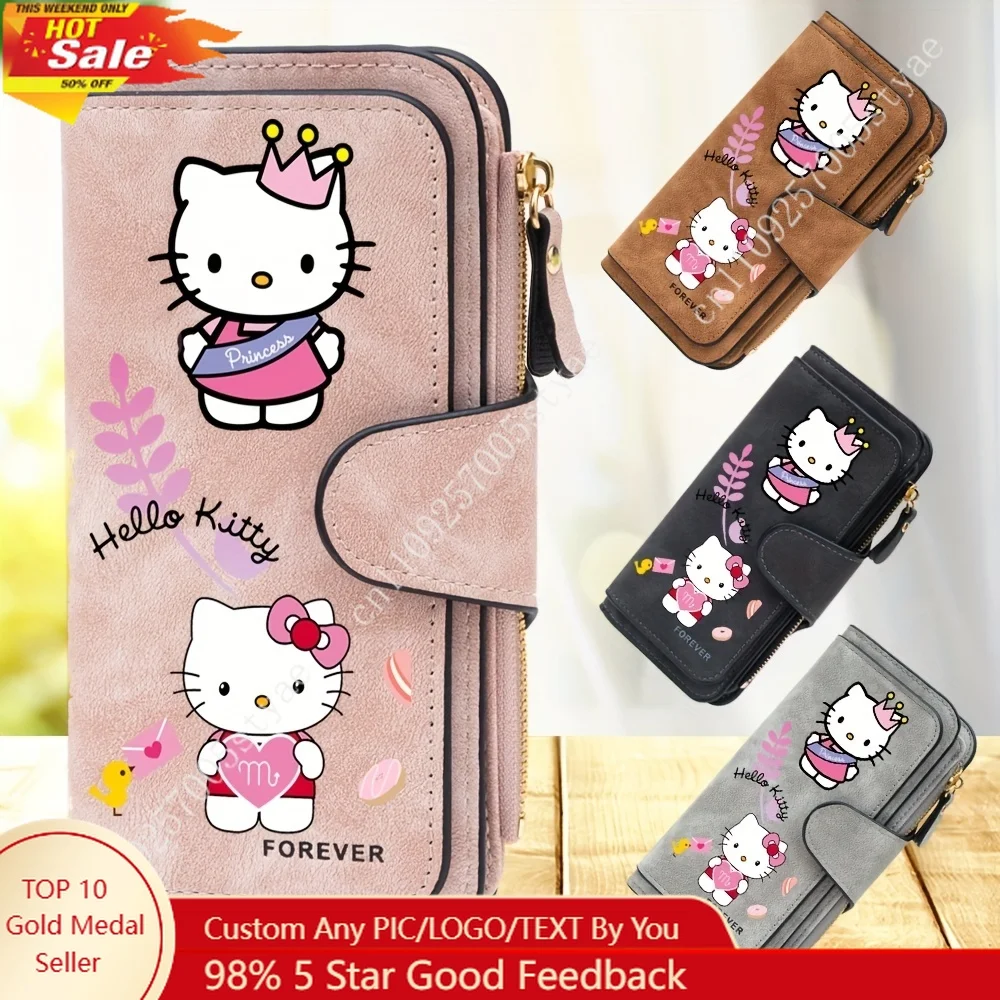 Sanrio Hello Kitty Long Ladies Wallet Multi Functional Handheld Clutch with Zipper Snap Closure Nylon Lining Positioning
Sanrio Hello Kitty Long Ladies Wallet Multi Functional Handheld Clutch with Zipper Snap Closure Nylon Lining Positioning