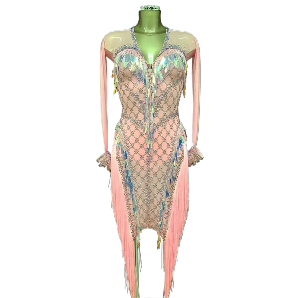 Latin Dance Dress High-end Custom Shiny Mermaid Design With Zipper Samba Tango Women Stage Professional Clothing
Latin Dance Dress High-end Custom Shiny Mermaid Design With Zipper Samba Tango Women Stage Professional Clothing