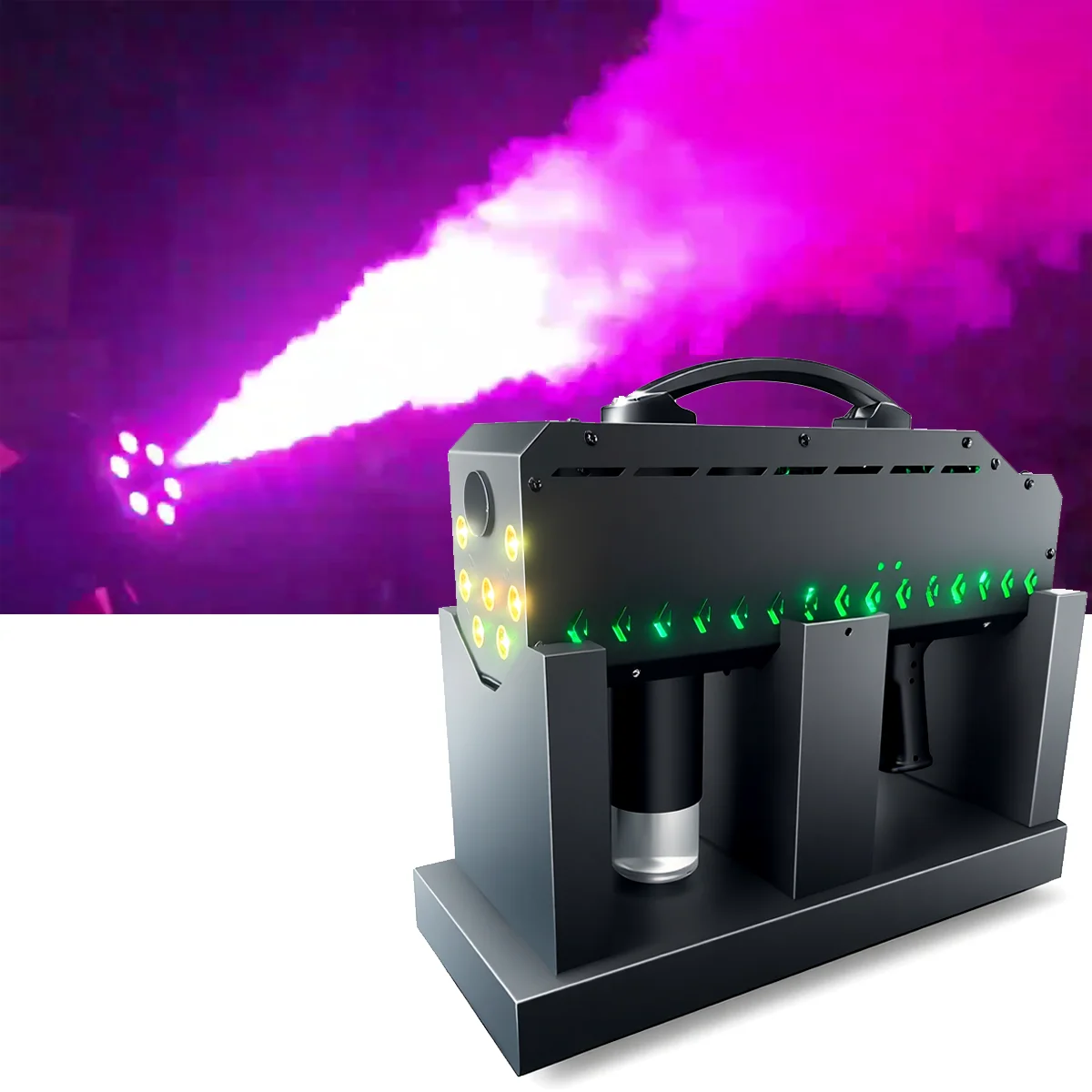 Rechargeable Wireless Battery LEd Color Smoke Jet Gun 1500W SFX DMX Control Handheld Fog Gun Machine for Party CLub Dj Disco
Rechargeable Wireless Battery LEd Color Smoke Jet Gun 1500W SFX DMX Control Handheld Fog Gun Machine for Party CLub Dj Disco
