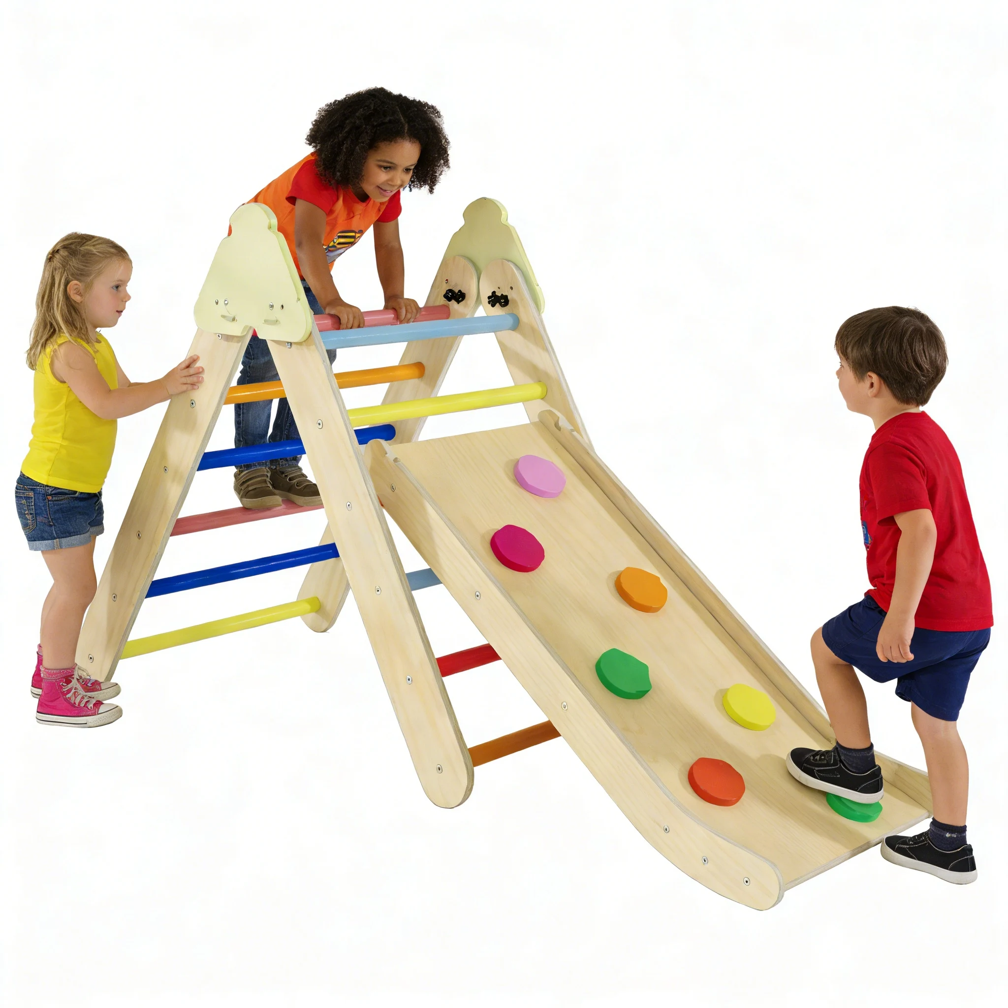 Premium Durable Climbing Set Colorful Wooden Climbing Frame for Indoor Preschool Activity Room Body Training
Premium Durable Climbing Set Colorful Wooden Climbing Frame for Indoor Preschool Activity Room Body Training
