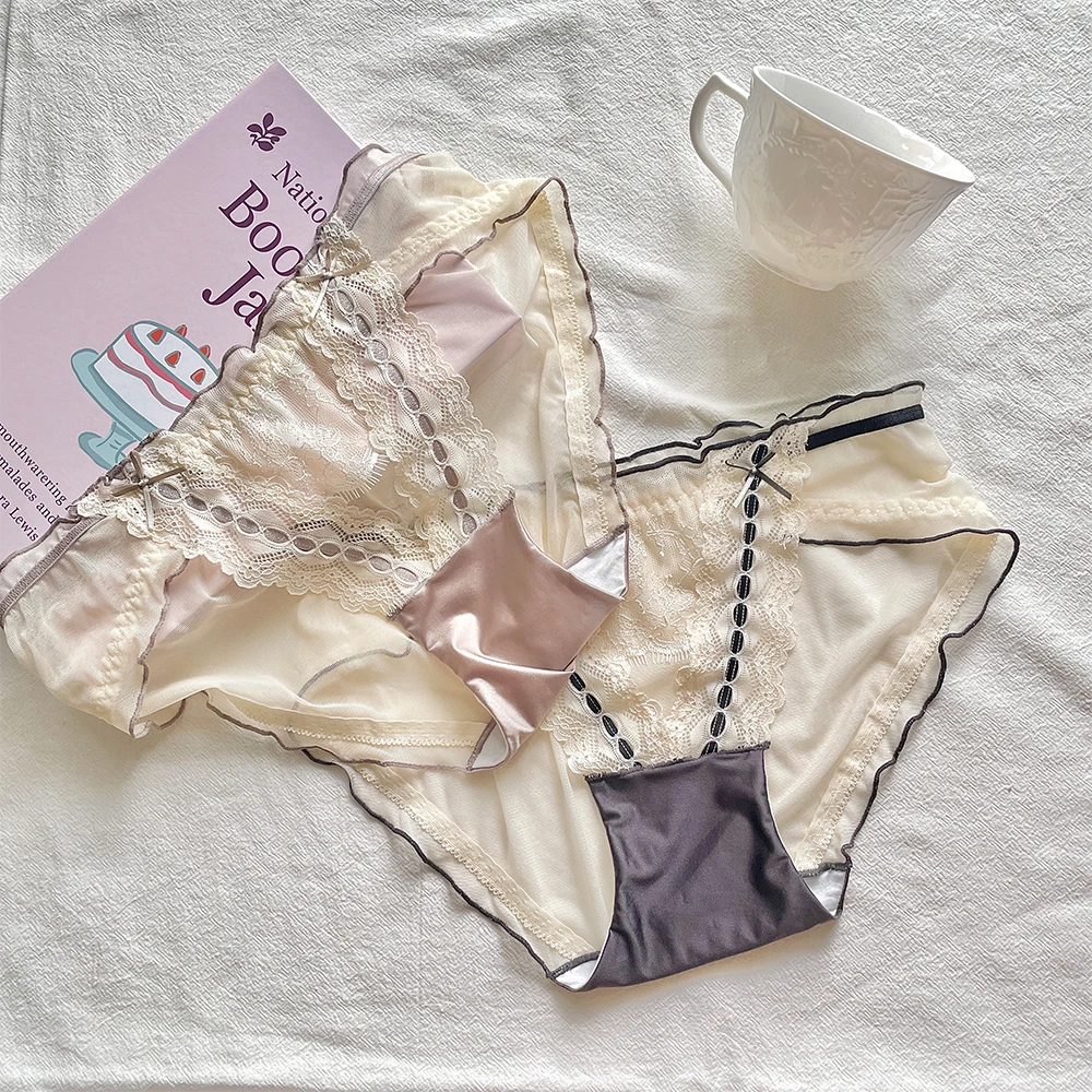 French pink Sweet desire light breathable sexy skin-friendly lace lace mesh briefs comfortable women's panties summer Black
French pink Sweet desire light breathable sexy skin-friendly lace lace mesh briefs comfortable women's panties summer Black