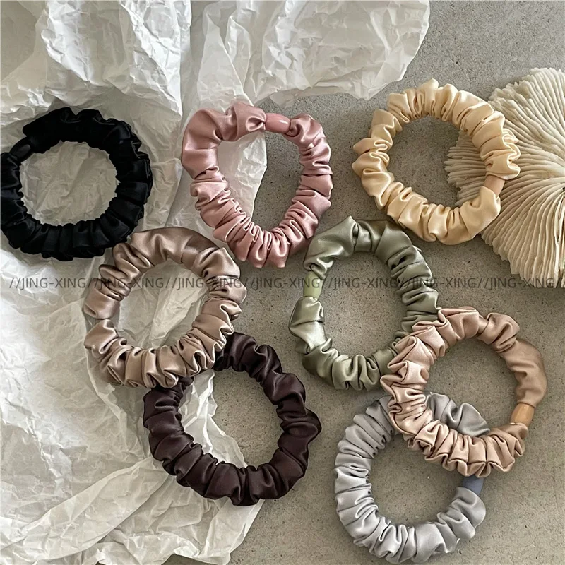 New Solid Color Satin Thin Hair Scrunchies Multi-Color Fabric Hair Ties High Elastic Simple Ponytail Ropes Hair Accessories
New Solid Color Satin Thin Hair Scrunchies Multi-Color Fabric Hair Ties High Elastic Simple Ponytail Ropes Hair Accessories
