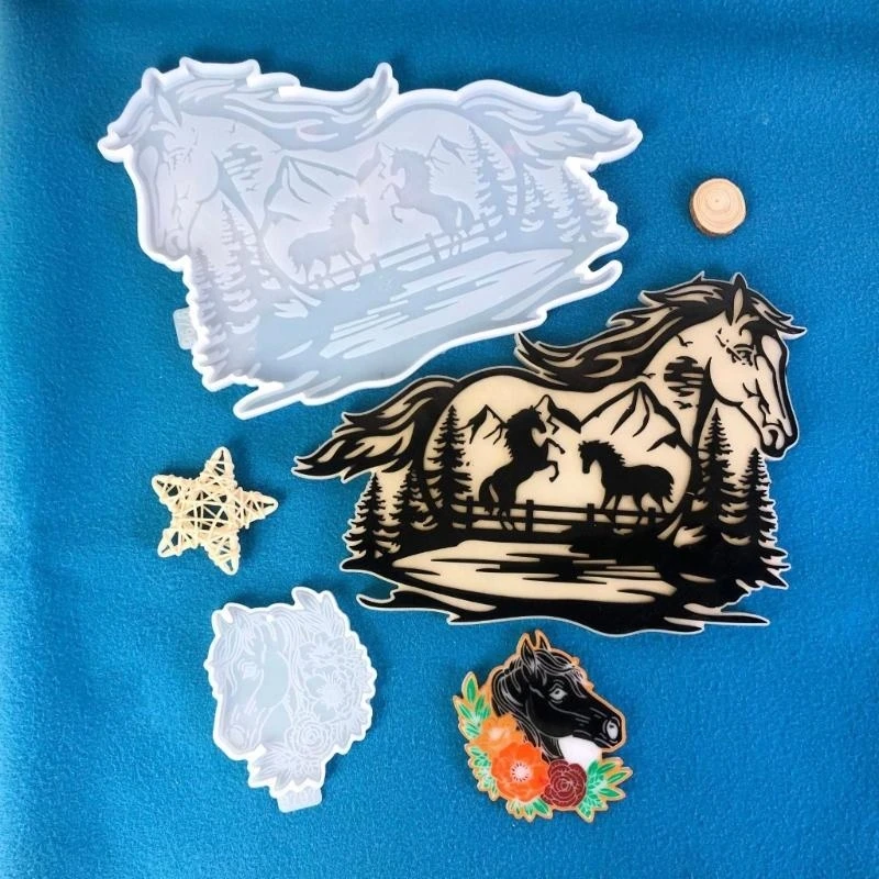 Силиконовая форма для создания красивых настенных украшений для лошадей, формы для литья поделок
Силиконовая форма для создания красивых настенных украшений для лошадей, формы для литья поделок