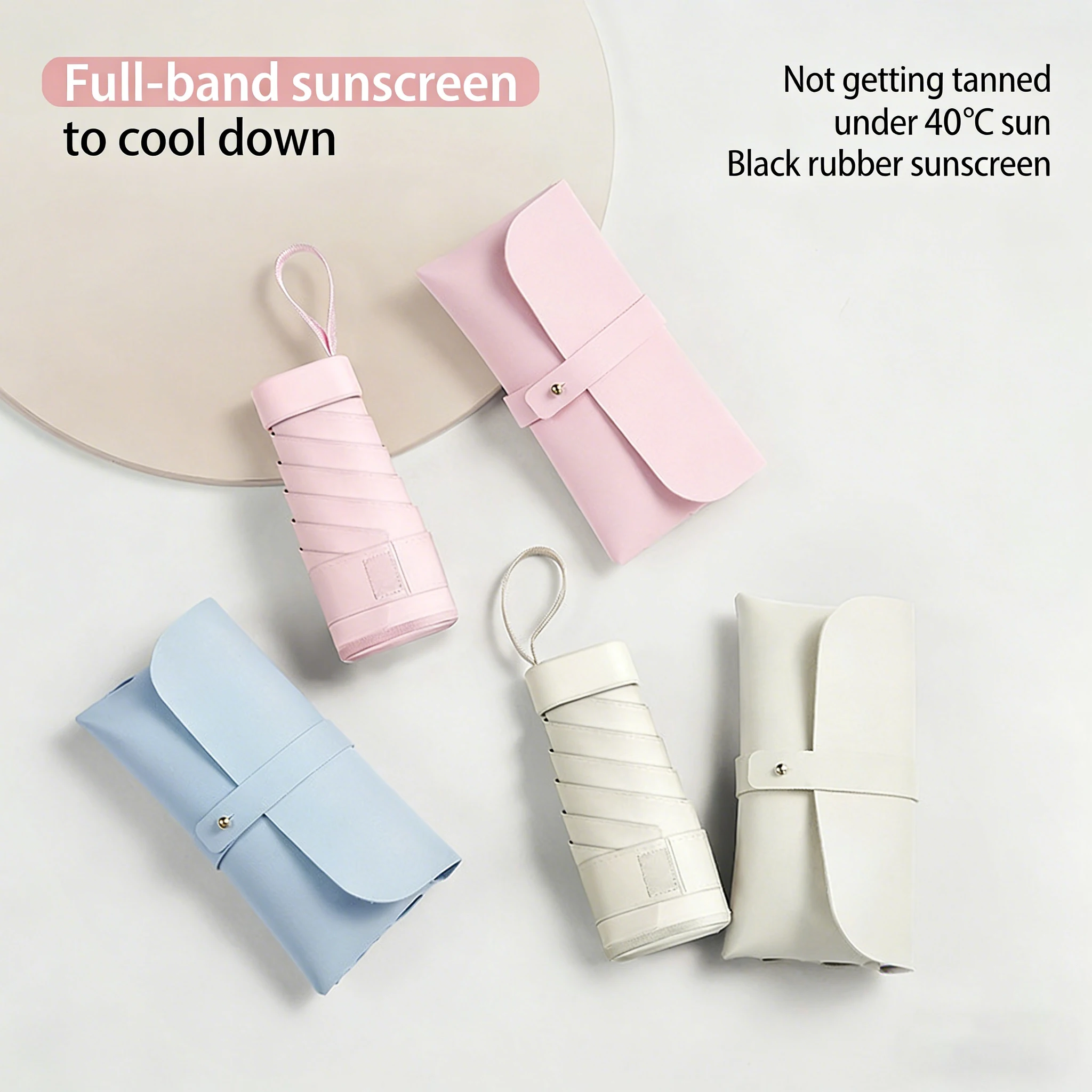 Card Holder Umbrella - Portable Mini Foldable Sun & Rain Umbrella with Black Glue Coating and Alloy Handle
Card Holder Umbrella - Portable Mini Foldable Sun & Rain Umbrella with Black Glue Coating and Alloy Handle