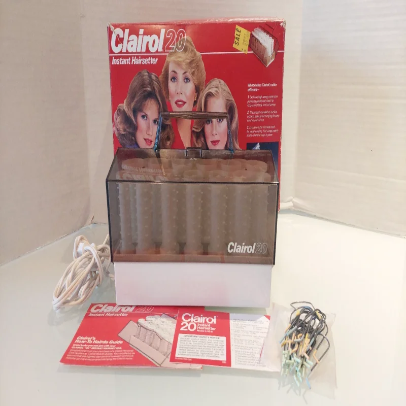 Clairol 20, горячие ролики Instant Hairsetter + зажимы C20S, Дания, Vtg 1981, работает
Clairol 20, горячие ролики Instant Hairsetter + зажимы C20S, Дания, Vtg 1981, работает
