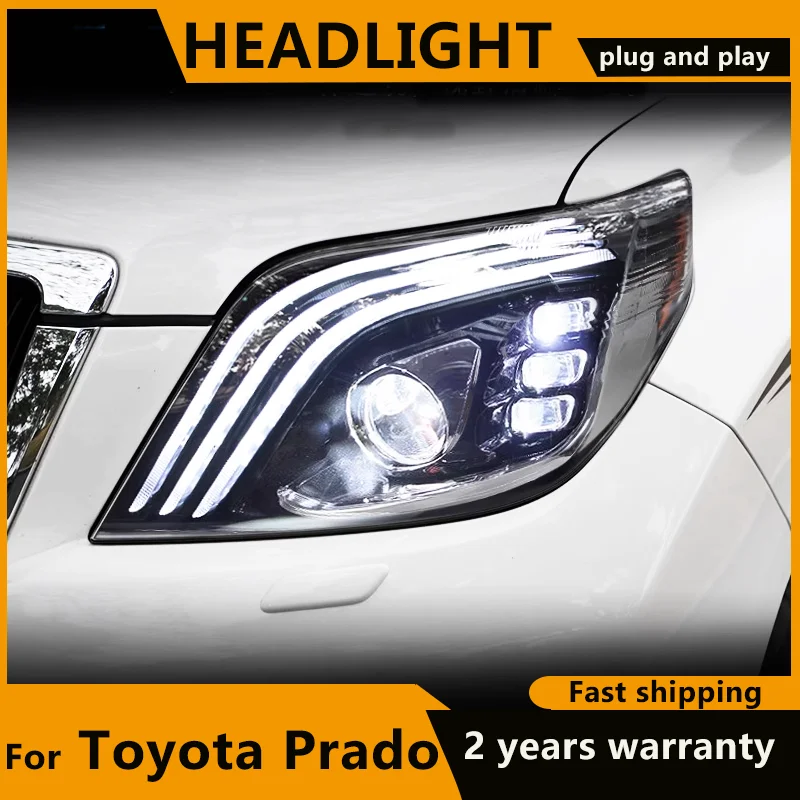 Фары для Toyota Prado LC150 светодиодный фары 2010-2013 Prado FJ150 DRL, динамический сигнал поворота, дальний и ближний свет, Проекционные линзы
Фары для Toyota Prado LC150 светодиодный фары 2010-2013 Prado FJ150 DRL, динамический сигнал поворота, дальний и ближний свет, Проекционные линзы