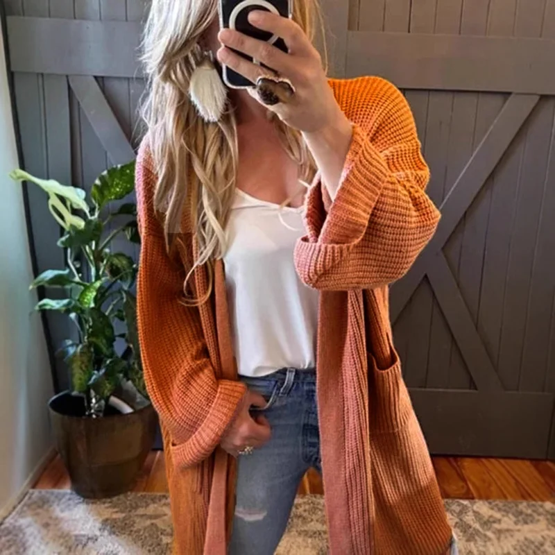Осень-зима женский 2025 однотонный повседневный свободный вязаный кардиган куртка толстый игольчатый длинный свитер
Осень-зима женский 2025 однотонный повседневный свободный вязаный кардиган куртка толстый игольчатый длинный свитер