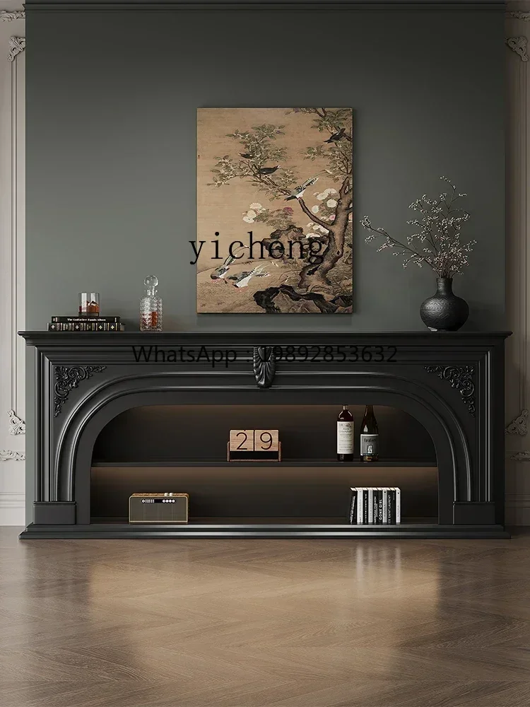 gz- Cream Wind TV Cabinet Black Simulation Fire Heating Fireplace Cabinet Solid Wood Decorative Cabinet
gz- Cream Wind TV Cabinet Black Simulation Fire Heating Fireplace Cabinet Solid Wood Decorative Cabinet
