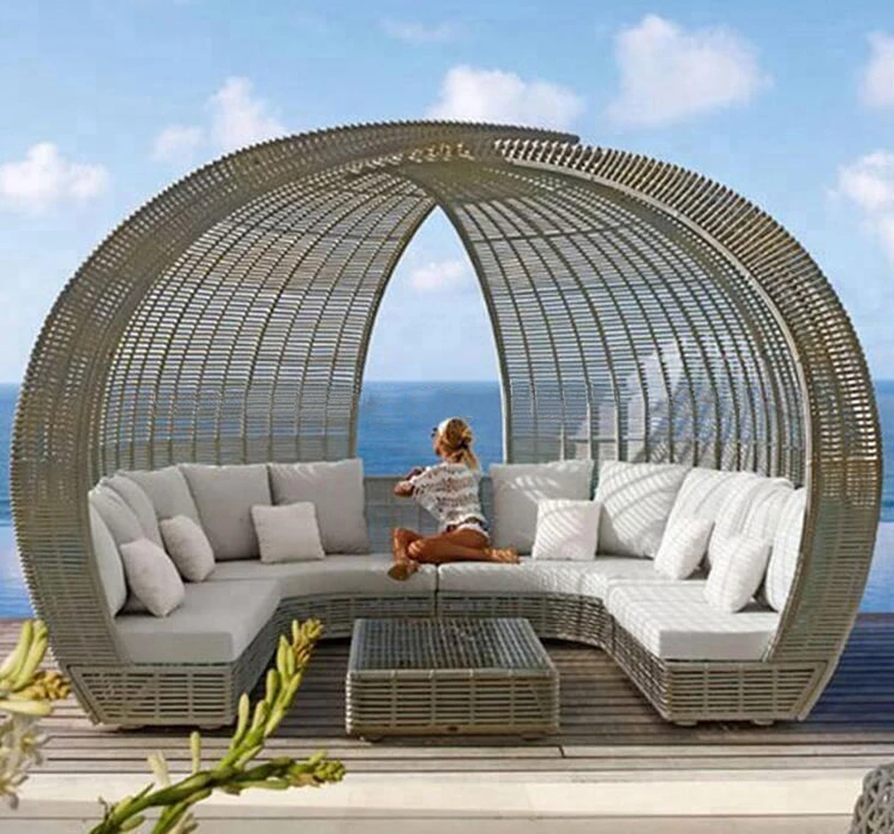 kv-Leisure Outdoor Rattan Furniture Patio Wicker Sun Bed Beach Day Bed with Coffee Table&
kv-Leisure Outdoor Rattan Furniture Patio Wicker Sun Bed Beach Day Bed with Coffee Table&