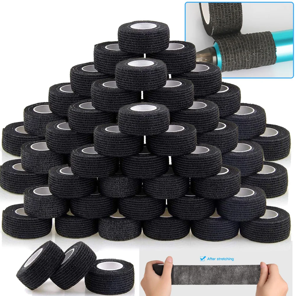 Black Tattoo Grip Tapes Cover 2.5cm Elastic Tattoo Bandage Tapes Waterproof Self-Adhesive Bandages for Tattoo Machine Grip Bodys
Black Tattoo Grip Tapes Cover 2.5cm Elastic Tattoo Bandage Tapes Waterproof Self-Adhesive Bandages for Tattoo Machine Grip Bodys
