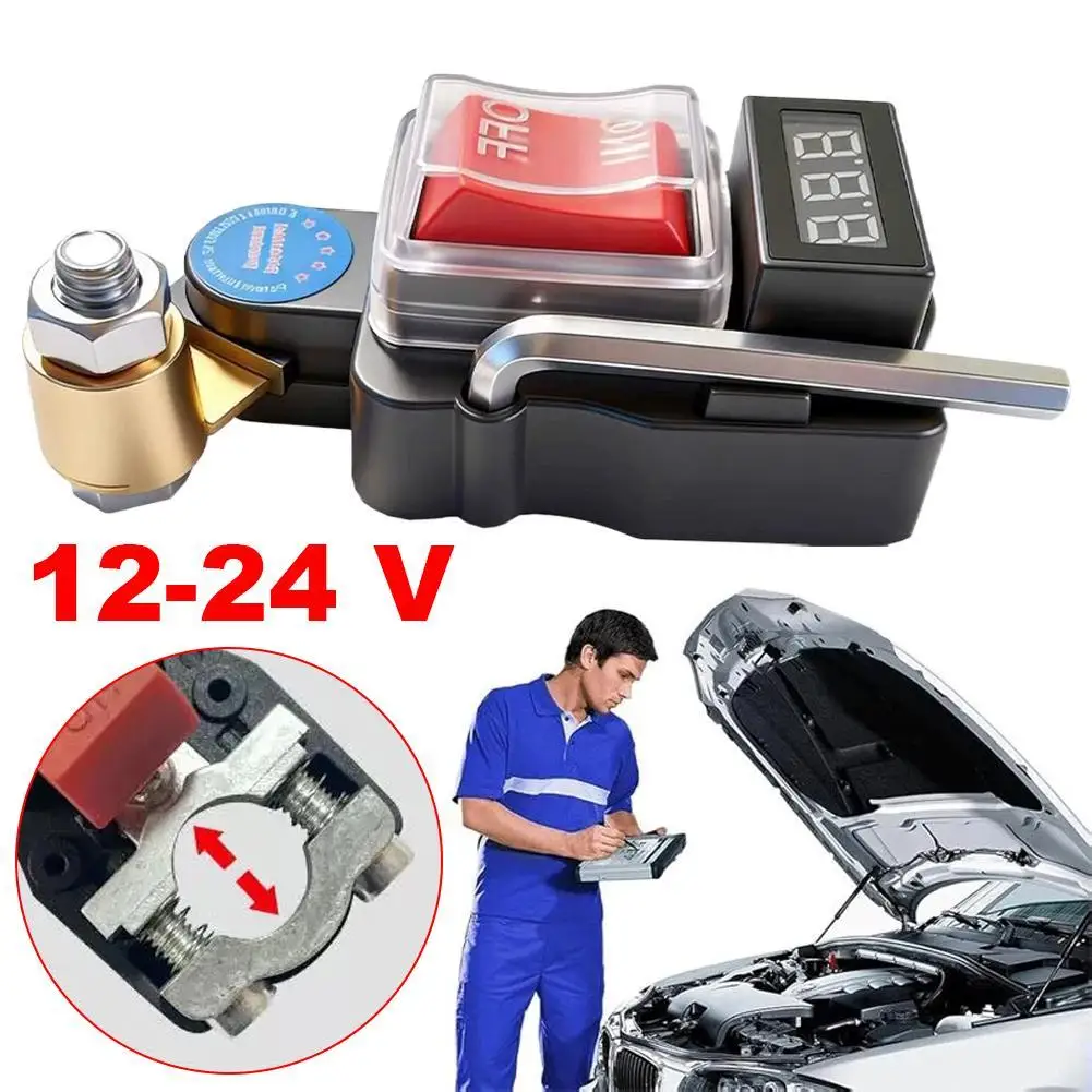 Car Battery Disconnect Switch T-type Power-off Switch, Digital Display Voltage, Pure Copper Power Supply Main Switch 12-24V
Car Battery Disconnect Switch T-type Power-off Switch, Digital Display Voltage, Pure Copper Power Supply Main Switch 12-24V