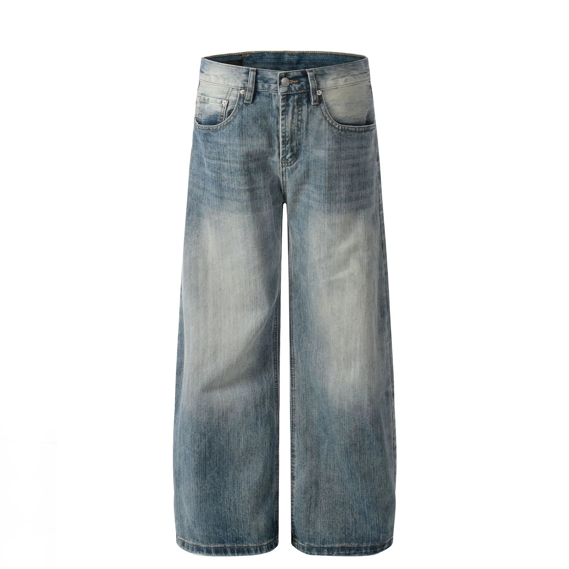 Spring Men's Clothing Baggy Pants High Street Vintage Washed Denim Trousers Relaxed Wide Leg Cotton Jeans
Spring Men's Clothing Baggy Pants High Street Vintage Washed Denim Trousers Relaxed Wide Leg Cotton Jeans