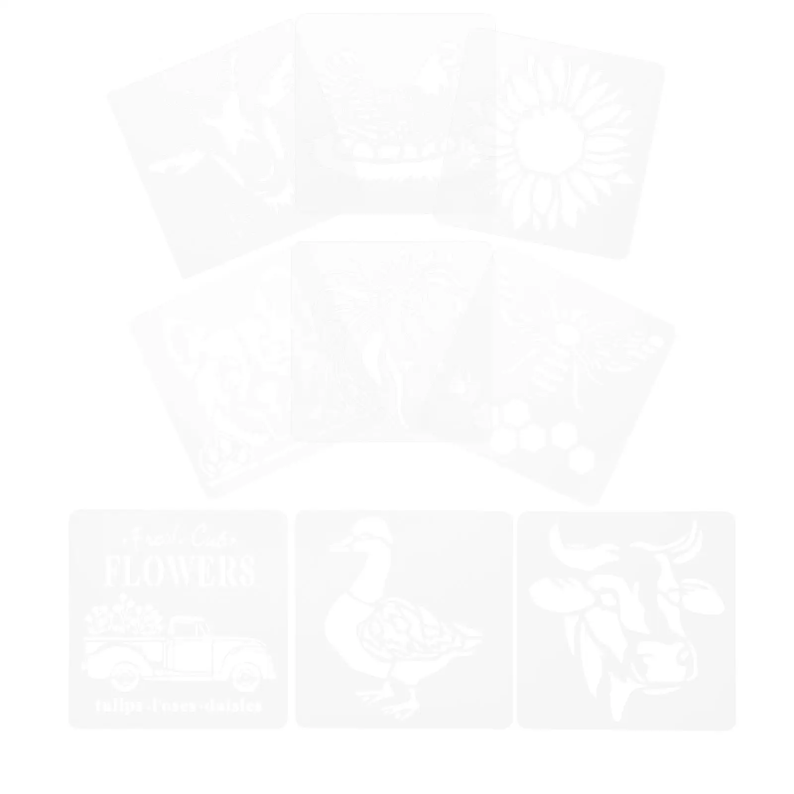 9 Pcs Templates Stencils Reusable Durable Material Stencil Chicken Card Making Animal Print Craft Flower Designs
9 Pcs Templates Stencils Reusable Durable Material Stencil Chicken Card Making Animal Print Craft Flower Designs