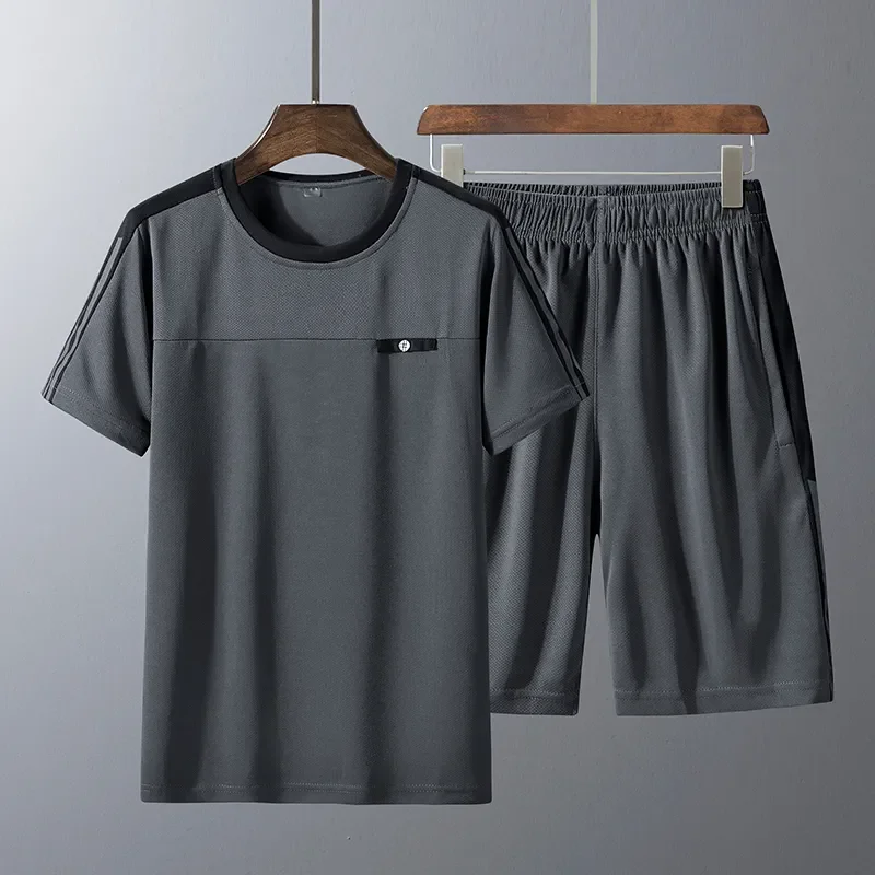 Mens Quick Dry Short Sleeve Tshirt Shorts Set Casual Summer Sports Outfit
Mens Quick Dry Short Sleeve Tshirt Shorts Set Casual Summer Sports Outfit