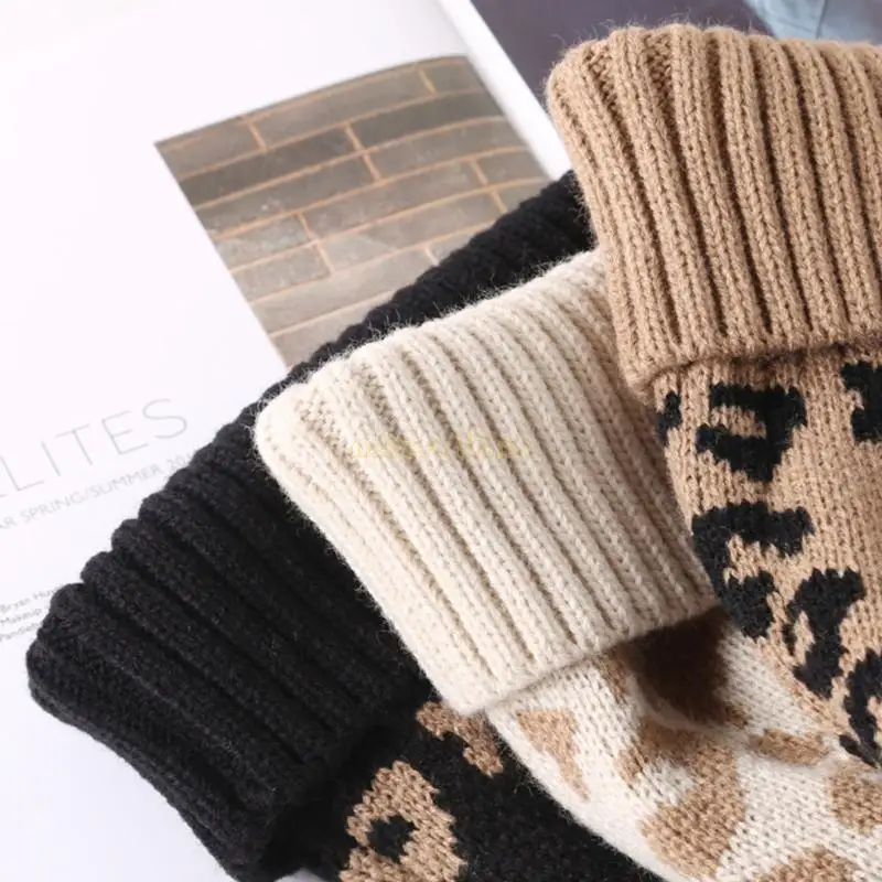 31BF Leopard-print Knitted Wool Cap for W/Pompon Women Beanie Outdoor Casual Winter H
31BF Leopard-print Knitted Wool Cap for W/Pompon Women Beanie Outdoor Casual Winter H