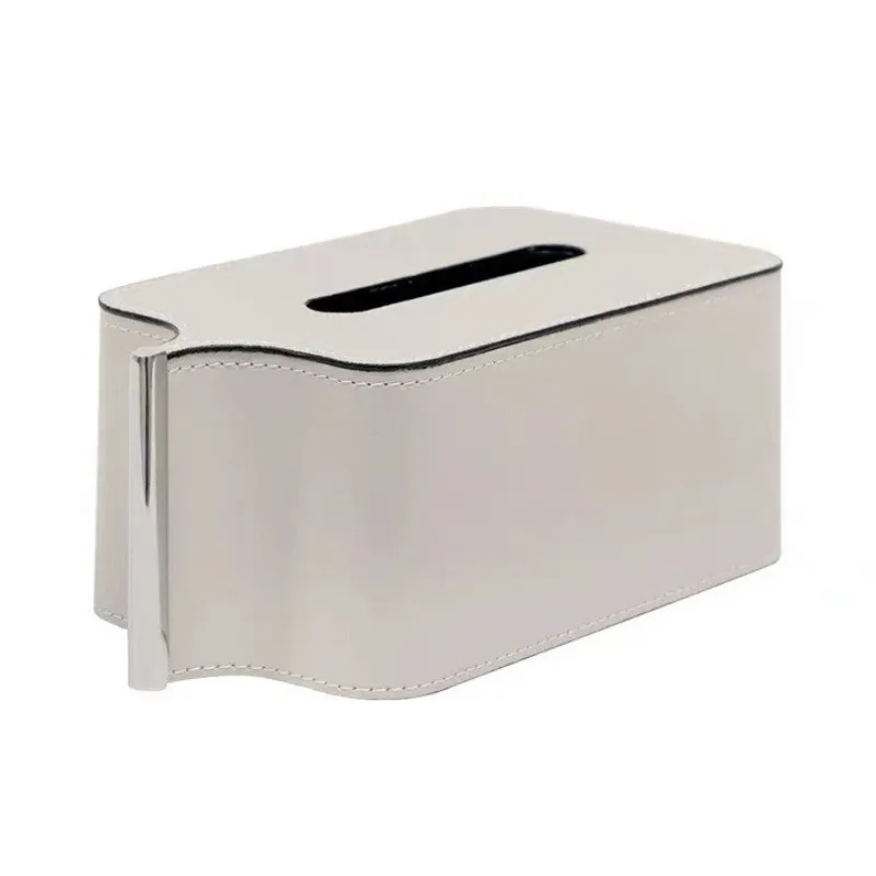 Modern light luxury stainless steel leather tissue box pumping carton high-end home coffee table paper pumping ornament
Modern light luxury stainless steel leather tissue box pumping carton high-end home coffee table paper pumping ornament