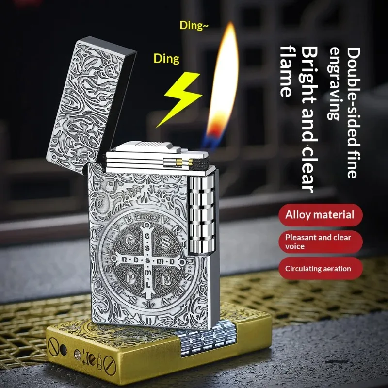 Constantine Grinding Wheel Inflatable Lighter Loud Steel Sound Side Sliding Oblique Flame High-End Gift Lighter
Constantine Grinding Wheel Inflatable Lighter Loud Steel Sound Side Sliding Oblique Flame High-End Gift Lighter