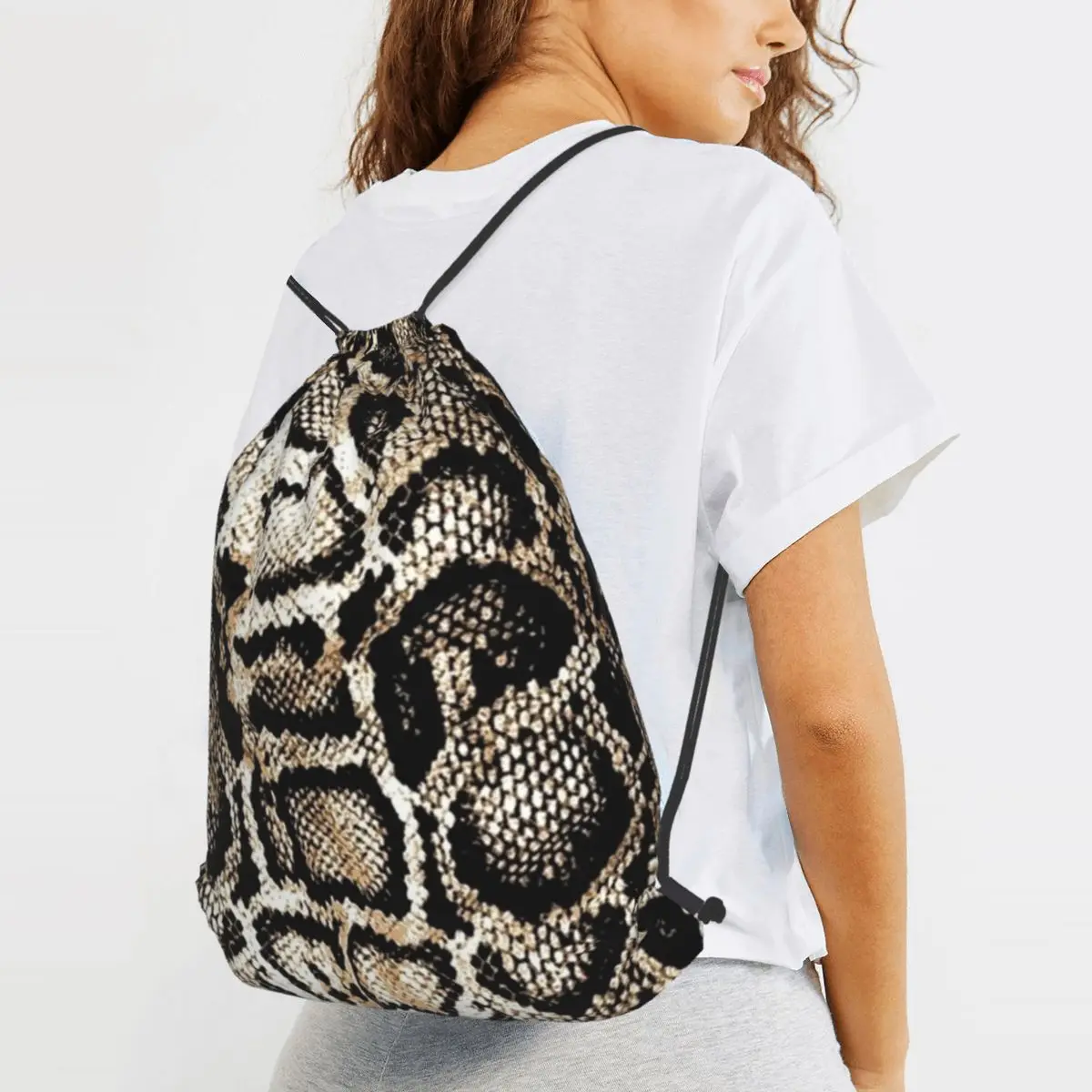 Snake Skin Backpacks Multi-function Drawstring Bags Shoes Bag Book Bags for Travel School
Snake Skin Backpacks Multi-function Drawstring Bags Shoes Bag Book Bags for Travel School
