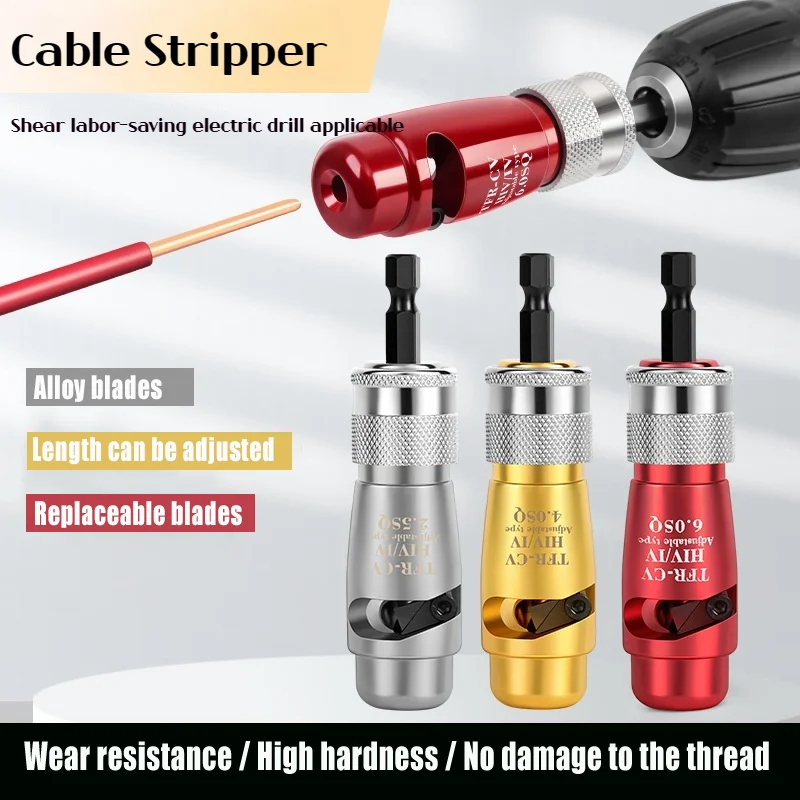 Электрический инструмент для зачистки кабеля из цинкового сплава, для кабеля 2.5/4/6 мм², три спецификации, аксессуар для электроинструмента
Электрический инструмент для зачистки кабеля из цинкового сплава, для кабеля 2.5/4/6 мм², три спецификации, аксессуар для электроинструмента