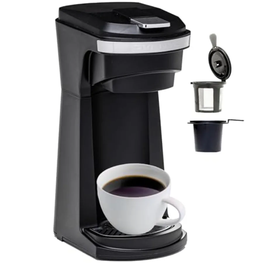 14oz Single Serve Coffee Maker for K Cups and Ground Coffee One-Touch Brewing Coffee Machine Compact Design Reusable Filter Aut
14oz Single Serve Coffee Maker for K Cups and Ground Coffee One-Touch Brewing Coffee Machine Compact Design Reusable Filter Aut