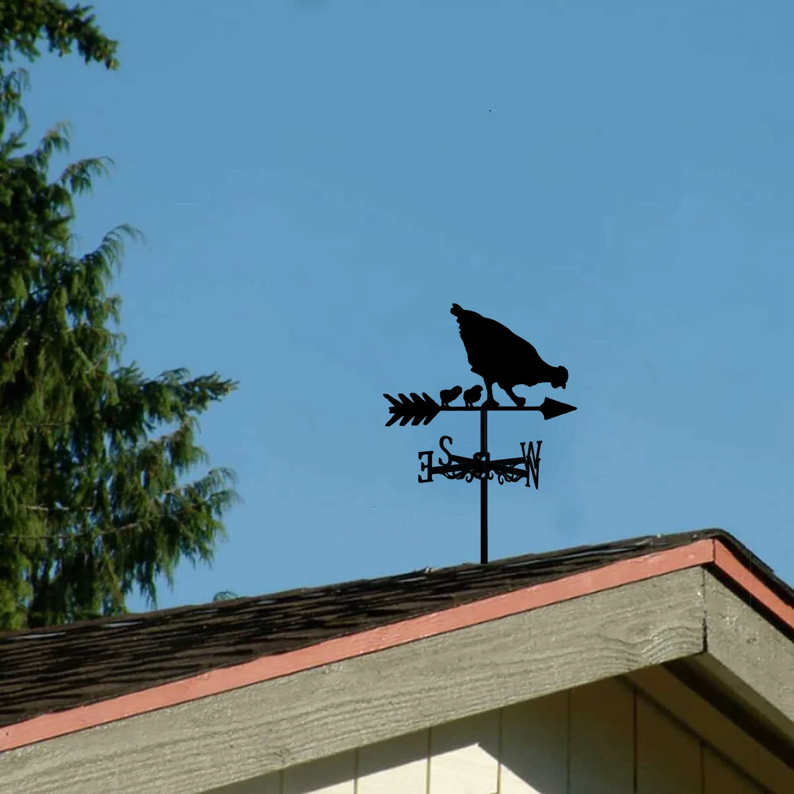 Weather VaneHen and Chicks Weather Vane - Retro Hen Weathervane Silhouette - Decorative Wind
Weather VaneHen and Chicks Weather Vane - Retro Hen Weathervane Silhouette - Decorative Wind